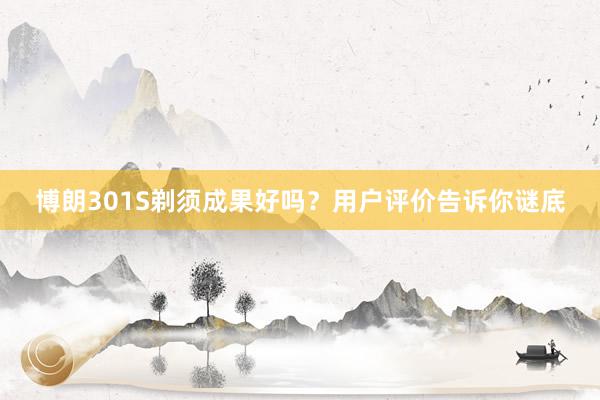 博朗301S剃须成果好吗？用户评价告诉你谜底